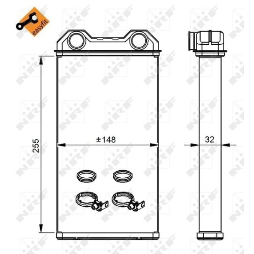 Wärmetauscher Innenraumheizung Nrf 54300 Easy Fit für Opel Renault Vauxhall