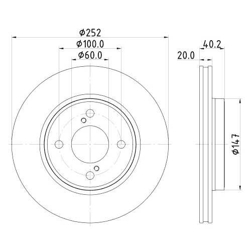 Hella Pagid 2X Bremsscheibe Vorderachse Pro für Suzuki