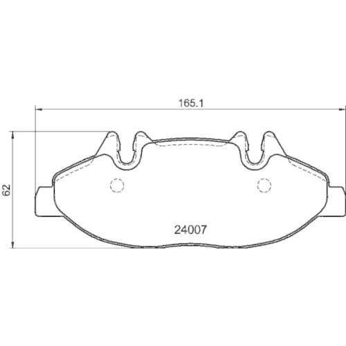 Bremsbelagsatz Scheibenbremse Hella Pagid 8DB 355 010-651 für Mercedes Benz