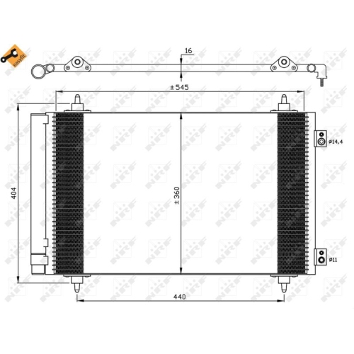 Kondensator Klimaanlage Nrf 35844 Easy Fit für Citroën Fiat Lancia Peugeot