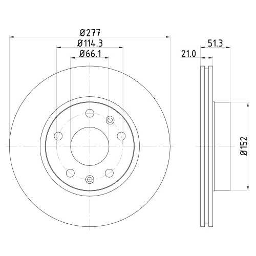 Hella Pagid 2X Bremsscheibe Vorderachse Pro für Land Rover