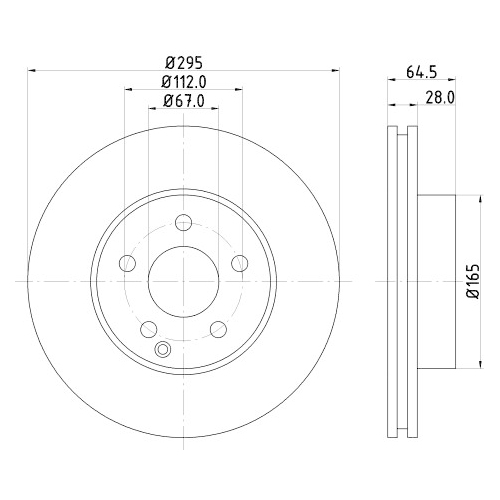 Hella Pagid 2X Bremsscheibe Pro für Mercedes Benz