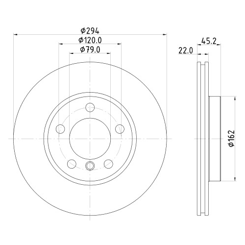 Hella Pagid 2X Bremsscheibe Vorderachse Pro High Carbon für Mini