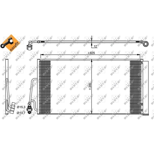 Kondensator Klimaanlage Nrf 35898 Easy Fit für Bmw Mini