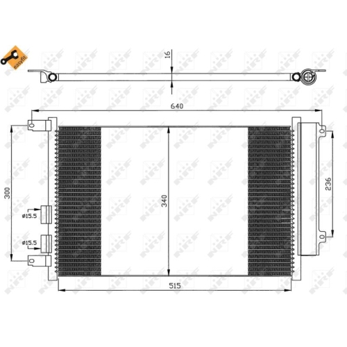 Condenser Air Conditioning Nrf 35499 Easy Fit for Alfa Romeo