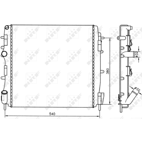 Kühler Motorkühlung Nrf 58316A Economy Class für Nissan Renault