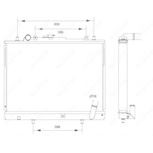 Kühler Motorkühlung Nrf 52233 für Mitsubishi