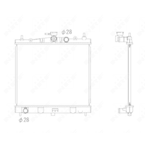 Kühler Motorkühlung Nrf 58187 Easy Fit für Nissan Renault