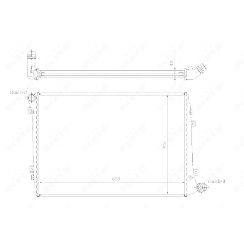 Kühler Motorkühlung Nrf 53814 für Audi Seat Skoda VW