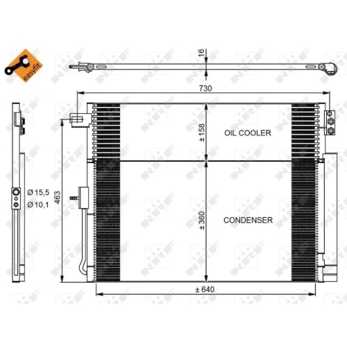 Kondensator Klimaanlage Nrf 350038 Easy Fit für Jeep