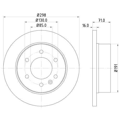 Hella Pagid 2X Bremsscheibe für Audi Mercedes Benz VW