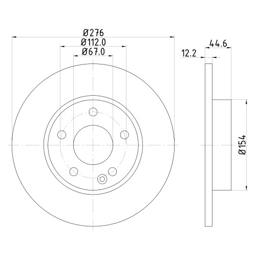 Hella Pagid 2X Bremsscheibe Pro High Carbon für Mercedes Benz