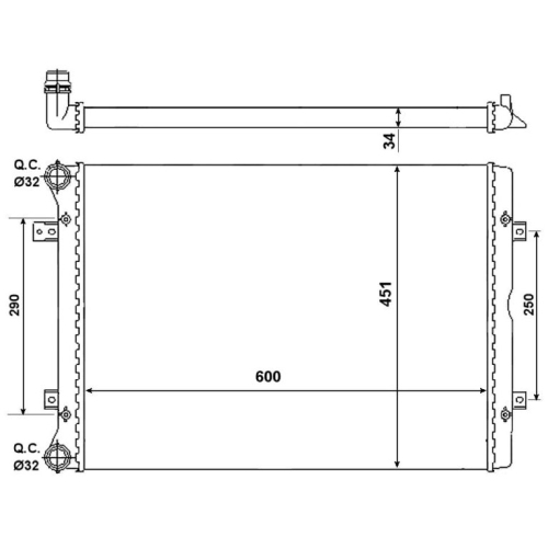 Kühler Motorkühlung Nrf 53022 für Ford Seat VW