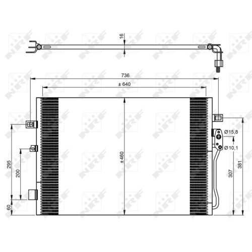 Kondensator Klimaanlage Nrf 350087 für Dodge Fiat