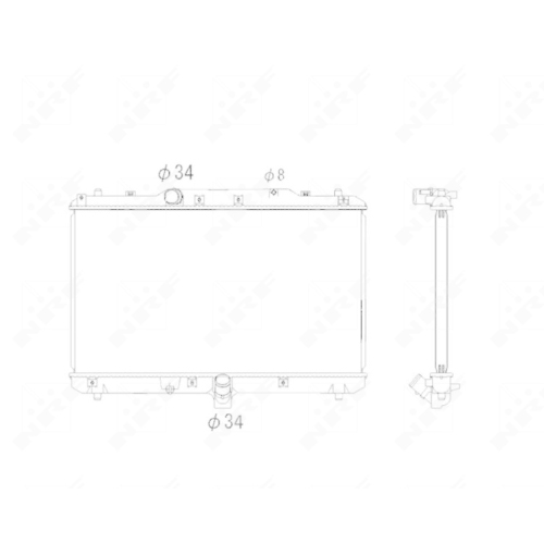 Kühler Motorkühlung Nrf 53579 für Fiat Suzuki