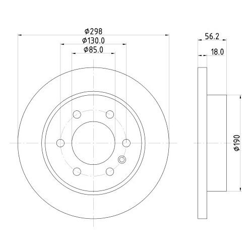 Hella Pagid 2X Bremsscheibe Pro für Mercedes Benz