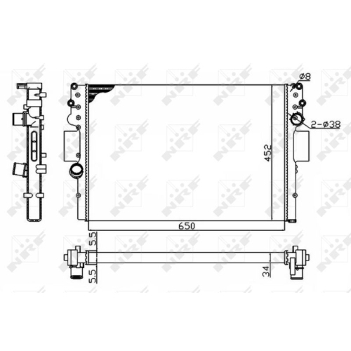 Kühler Motorkühlung Nrf 53614A Economy Class für Iveco