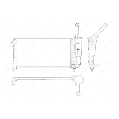 Kühler Motorkühlung Nrf 53616 für Fiat Lancia