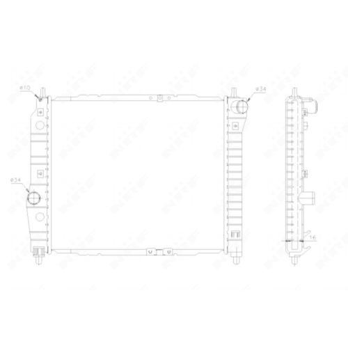 Kühler Motorkühlung Nrf 53637 Easy Fit für Chevrolet Daewoo