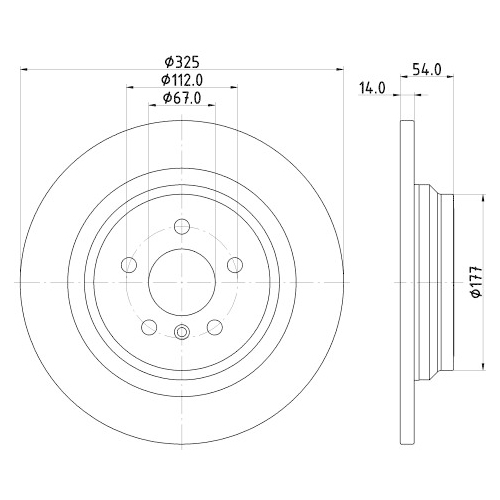 Hella Pagid 2X Bremsscheibe Pro High Carbon für Mercedes Benz