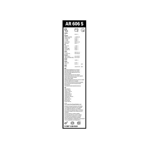 Wischblatt Bosch 3397118910 Aerotwin Retrofit für Vorne