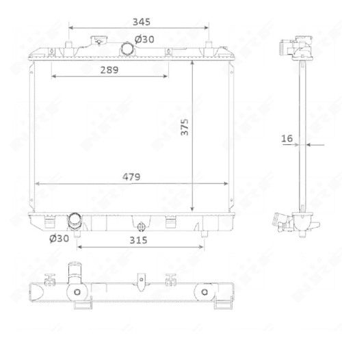 Kühler Motorkühlung Nrf 53918 für Opel Suzuki Vauxhall