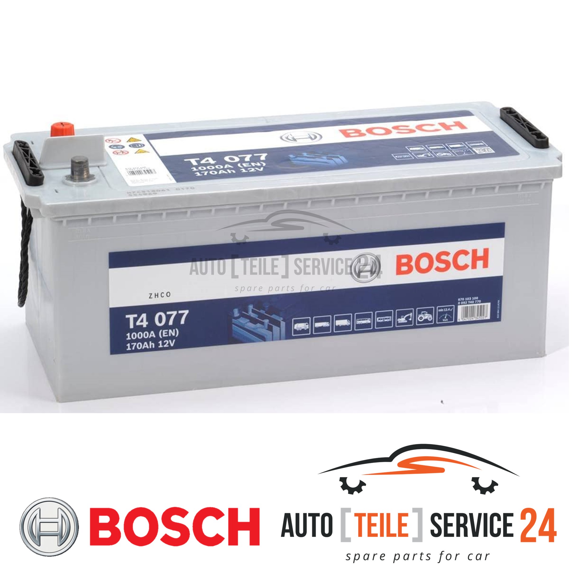 Starterbatterie Bosch 0092T40770 T4 für Daf Iveco Man Mercedes Benz Renault