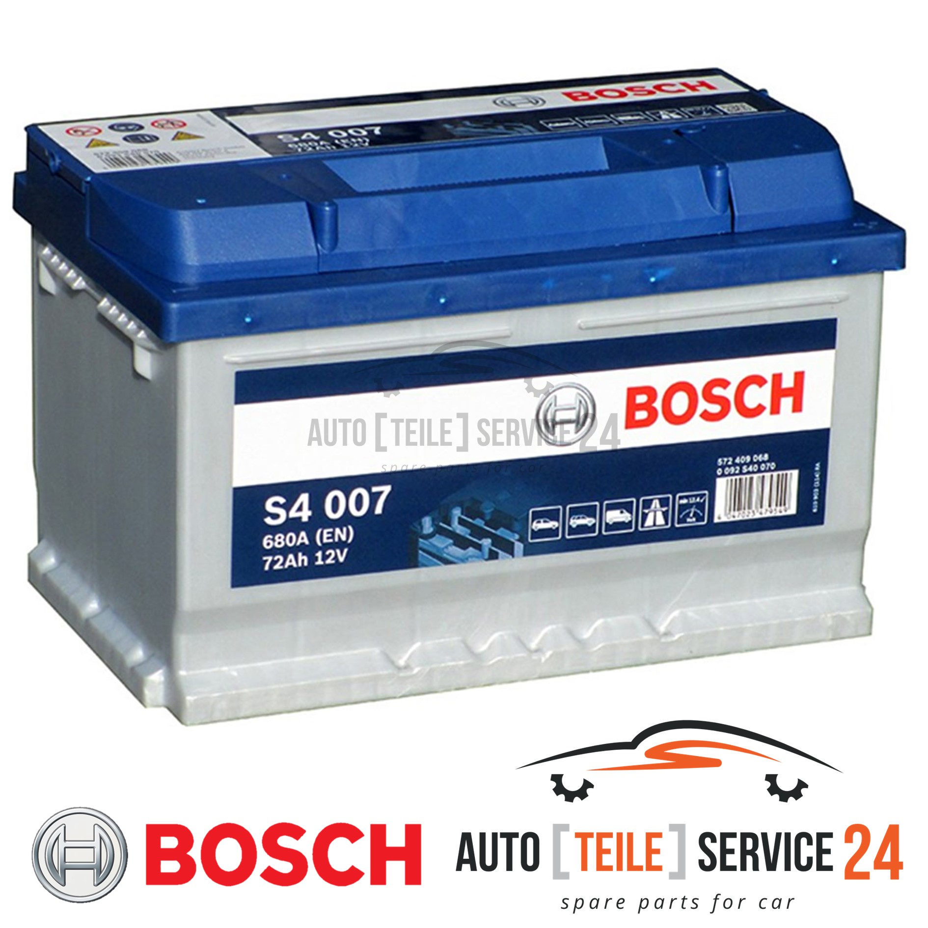 Starterbatterie Bosch 0092S40070 S4 für Alfa Romeo Audi Bmw Citroën Daf Fiat VW