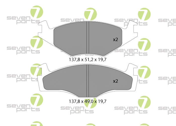 Bremsbeläge für SEAT CORDOBA-IBIZA-INCA SEAT TOLEDO VOLKSWAGEN CADDY-GOLF