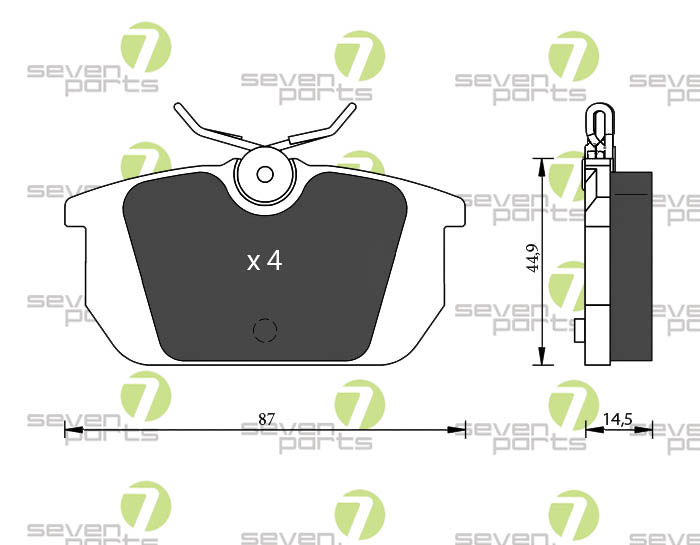 Bremsbeläge für ALFA ROMEO 33-145-146ALFA ROMEO 155-GTV-SPIDER FIAT BAR