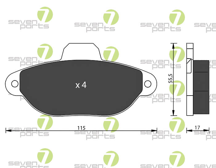 Bremsbeläge für FIAT PUNTO FIAT CINQUECENTO