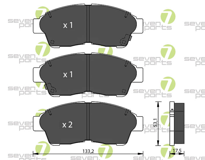 Bremsbeläge für CHEVROLET GEOPRIZMTOYOTA CALDINA-MR2-TERCEL