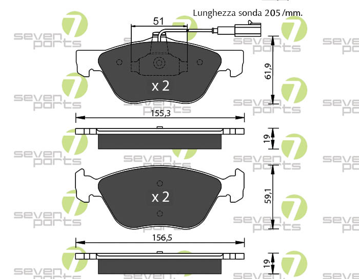 Bremsbeläge für ALFA ROMEO 166 FIAT MULTIPLA