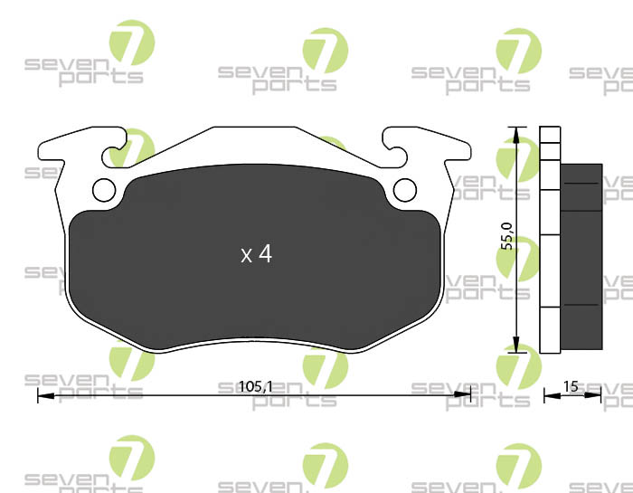 Bremsbeläge für RENAULT TWINGO(C06_)1.296- RENAULT TWINGO(C06_)1.216V0