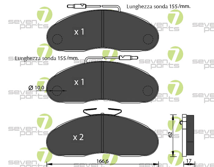 Bremsbeläge für MERCEDES -BENZ MB130MERCEDES -BENZ MB131NISSAN EBRO-L35