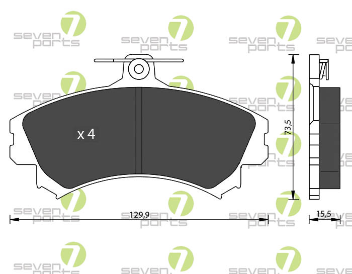 Bremsbeläge für MITSUBISHI CARISMAVOLVO F4