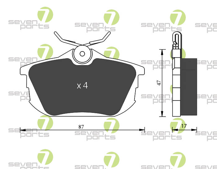 Bremsbeläge für MITSUBISHI CARISMAVOLVO F4