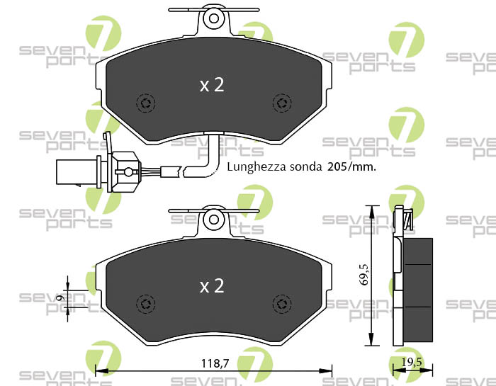 Bremsbeläge für AUDI A4(8D)99 01AUDI A4(8E-8H)01 04