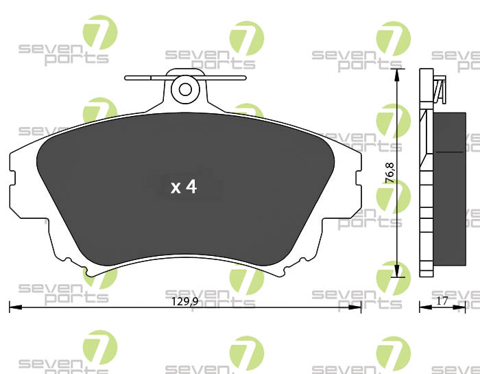 Bremsbeläge für MITSUBISHI CARISMA(DA)99 04MITSUBISHI COLTVI(CZ)1.5I0