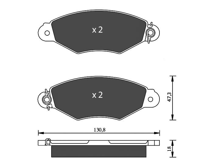 Bremsbeläge für CITROEN XSARA PEUGEOT 206