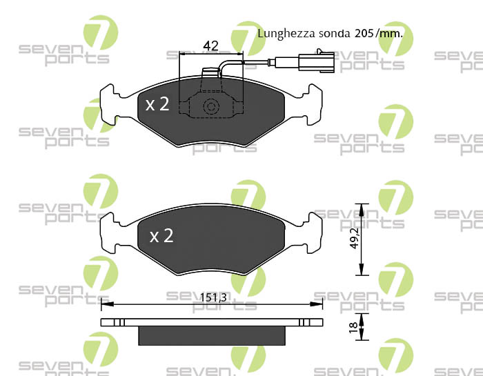 Bremsbeläge für FIAT PALIO1.2I98 99 FIAT PALIO1.7TD98 99