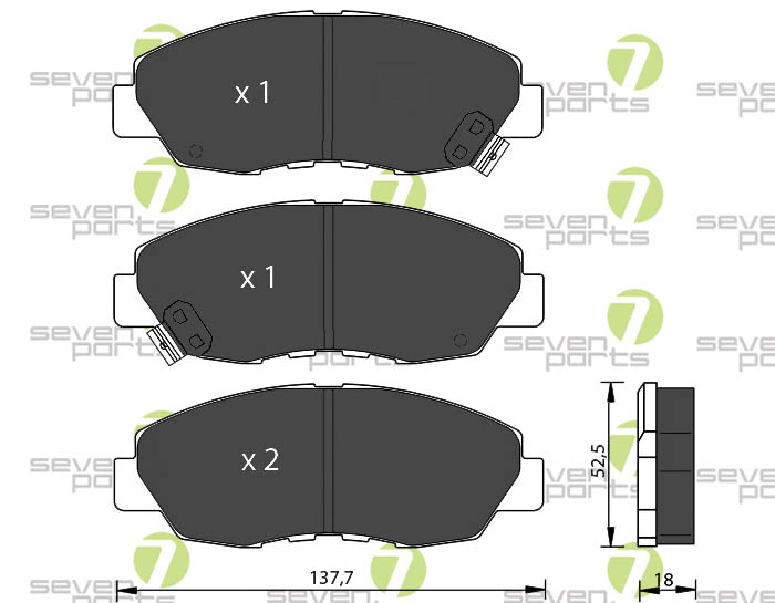 Bremsbeläge für HONDA ACCORD HONDA CIVIC -PRELUDEHYUNDAI EXCEL