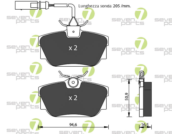 Bremsbeläge für VOLKSWAGEN SHARAN-TRANSPORTERT4 SEAT ALHAMBRA