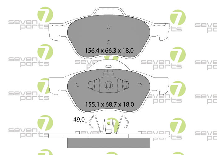 Bremsbeläge für RENAULT CLIOIII2.016VSPORTRENAULT LAGUNAIII1.607-