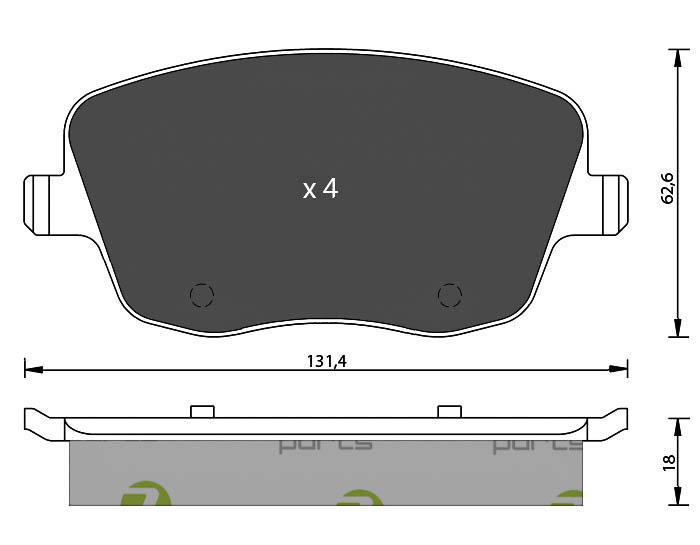 Bremsbeläge für SEAT CORDOBA(SL2)02- SEAT IBIZAIV(SL1)02-