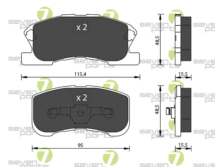 Bremsbeläge für DAIHATSU MOVE–SIRION