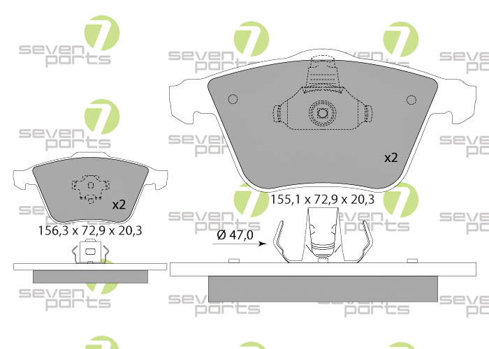 Bremsbeläge für VOLVO S40IIVOLVO V50