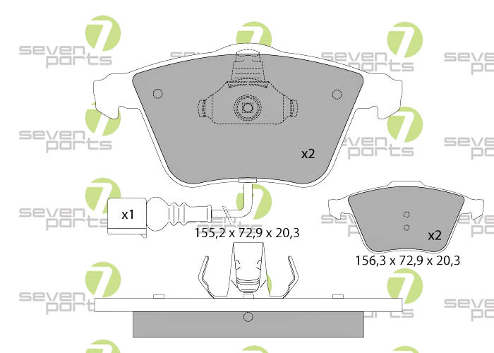 Bremsbeläge für A3 QUATTRO (8P)S32.0I16VTFSI06 AUDI TT(8J)3.2IV6FSIQ