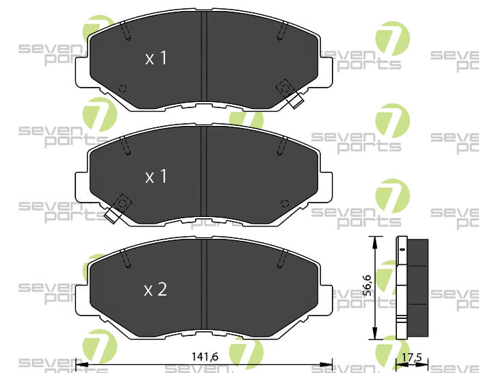 Bremsbeläge für HONDA ACCORD VIII(CL_)03- HONDA CR-VII(RD_)02-06