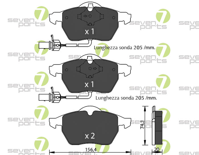 Bremsbeläge für AUDI A400-04